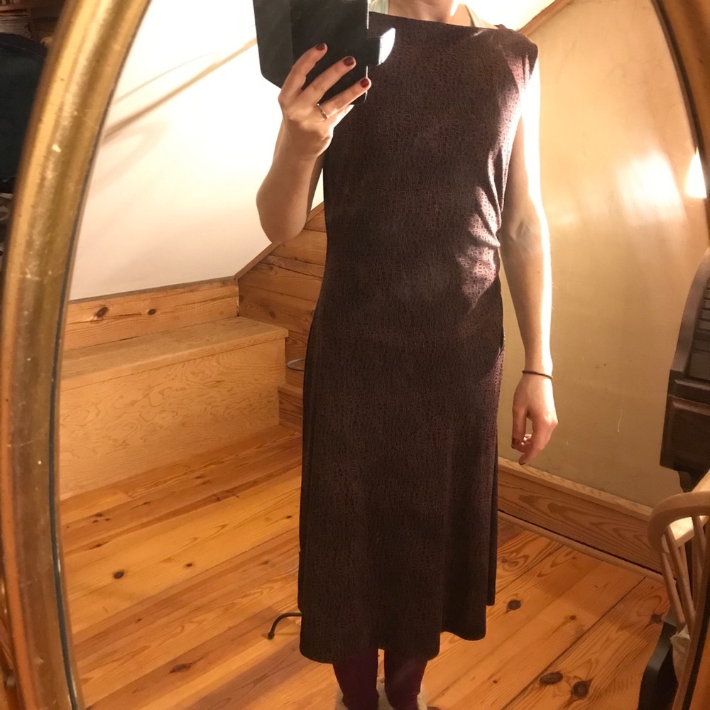 Mossimo Brown Black Geometric Dress, EUC, S - Picture 14 of 15